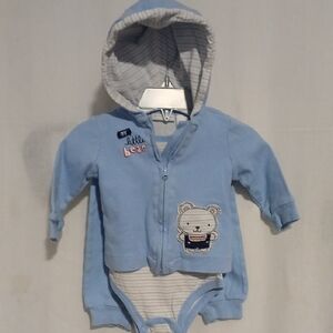 First Impressions Blue Bear Hoodie Set